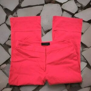 EXPRESS Hot Pink Flared Leg Capri Pants Juniors 11/12 Super Stretch Hi-Rise_AN